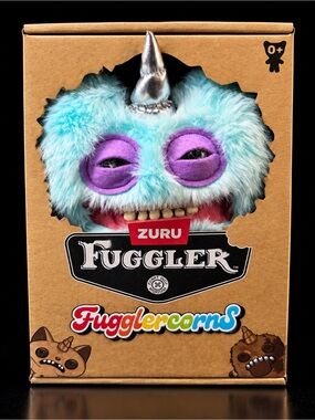 ZURU Fugglercorns Plush Toy - Light Blue with Purple Accents